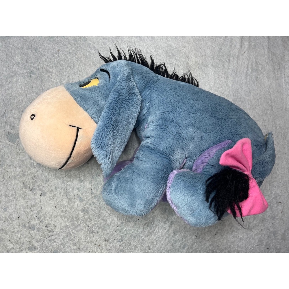 Disney Winnie the Pooh Eeyore Plush vintage 90s Mattel Pink Bow Tail 22 Inch